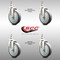 Service Caster 5 Inch 316SS Thermoplastic Rubber Wheel Swivel 3/8 Inch Threaded Stem Caster Set SCC-SS316TS20S514-TPRB-381615-4 - alternate 4